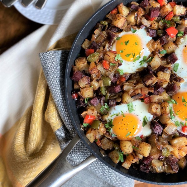 Baked Eggs With Corned Beef Hash